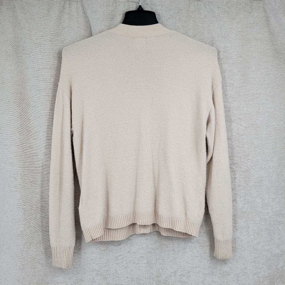 Joie Cream Cardigan Fuzzy Butter Soft Cardigan Women's Size Large - Picture 6 of 10